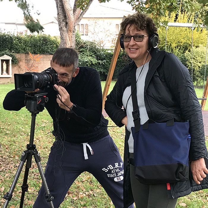 Elena col fotografo Tiziano Zatachetto